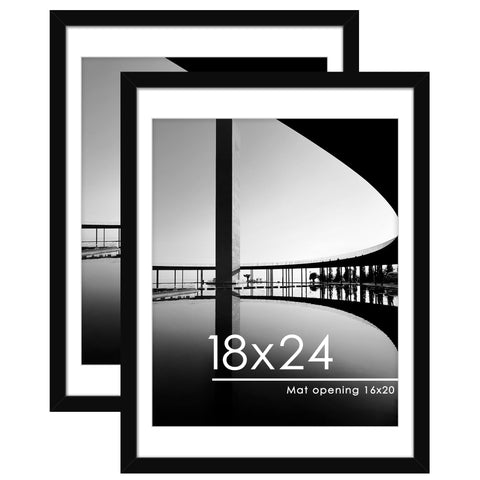 PEALSN 18x24 frame with mat displays 16x20 posters beautifully.