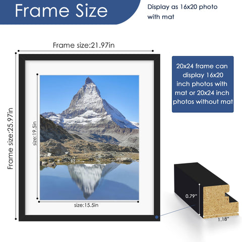 PEALSN 20x24 frame hanging horizontally for a wide gallery wall
