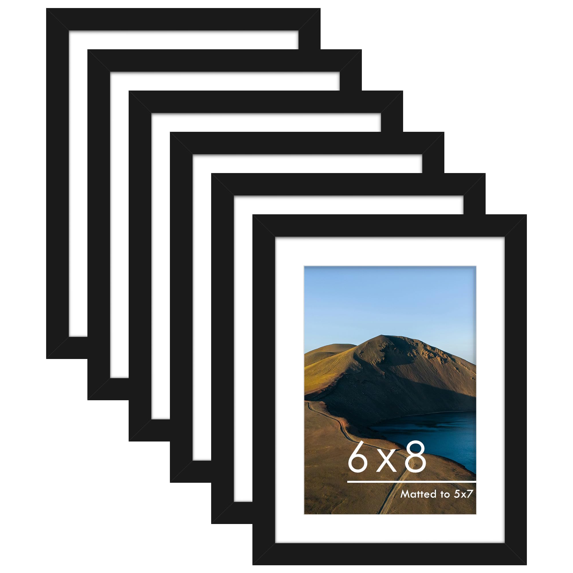 PEALSN 6x8 black wood frame set ready for wall or shelf display