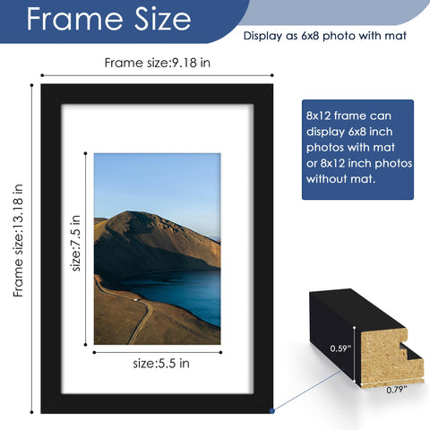 PEALSN 8x12 frame on stand for an easy tabletop gallery