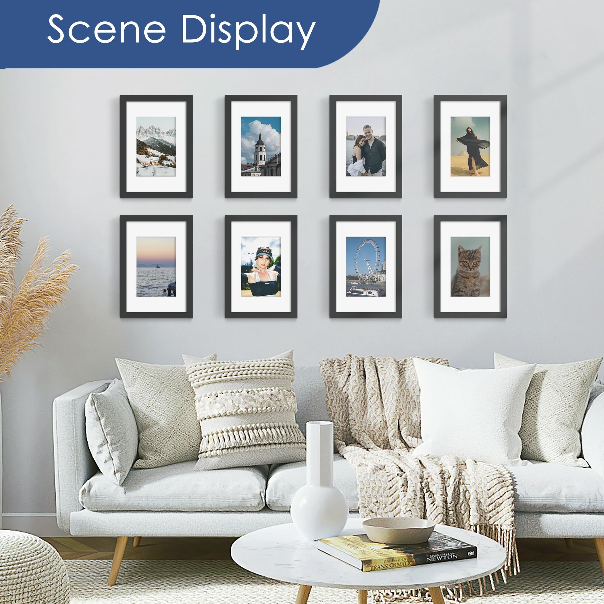 PEALSN frame with mat inside displays a 6x8 photo neatly