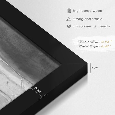 PEALSN black poster frame with MDF backing for durability.