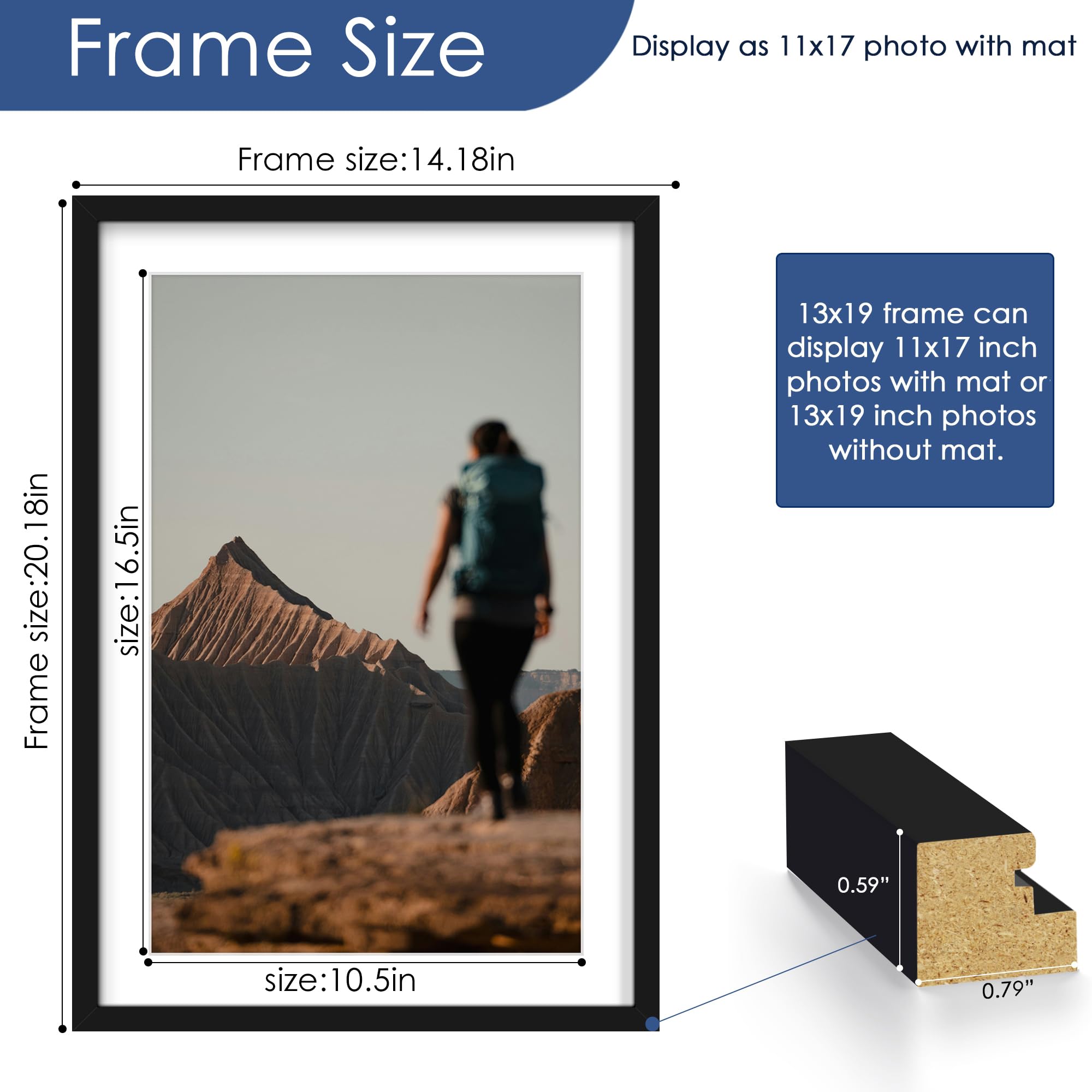 PEALSN black wooden frames deliver durable protection against dust and moisture.