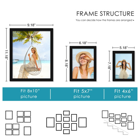 PEALSN collage frame 4x6 collection presents photos attractively.