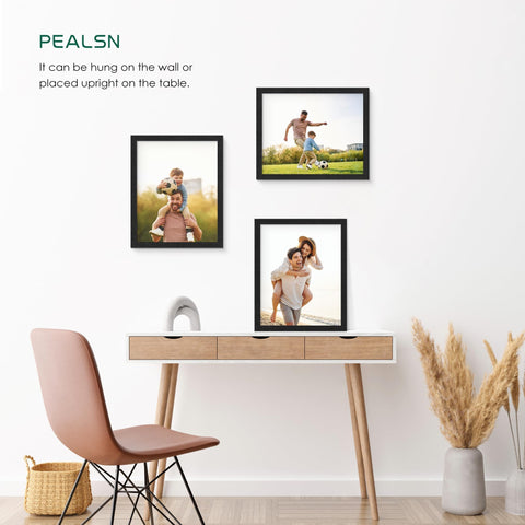 PEALSN matte black woodgrain 8x10 frame adds warm, modern style.