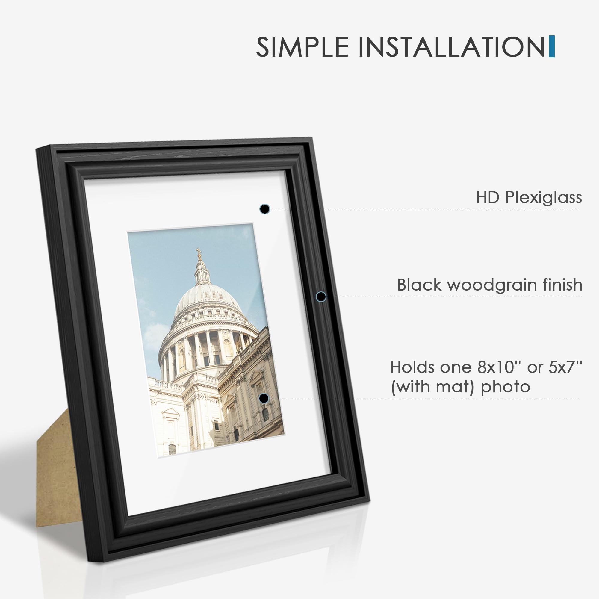 PEALSN pre-installed hardware enables wall mounting and tabletop setup