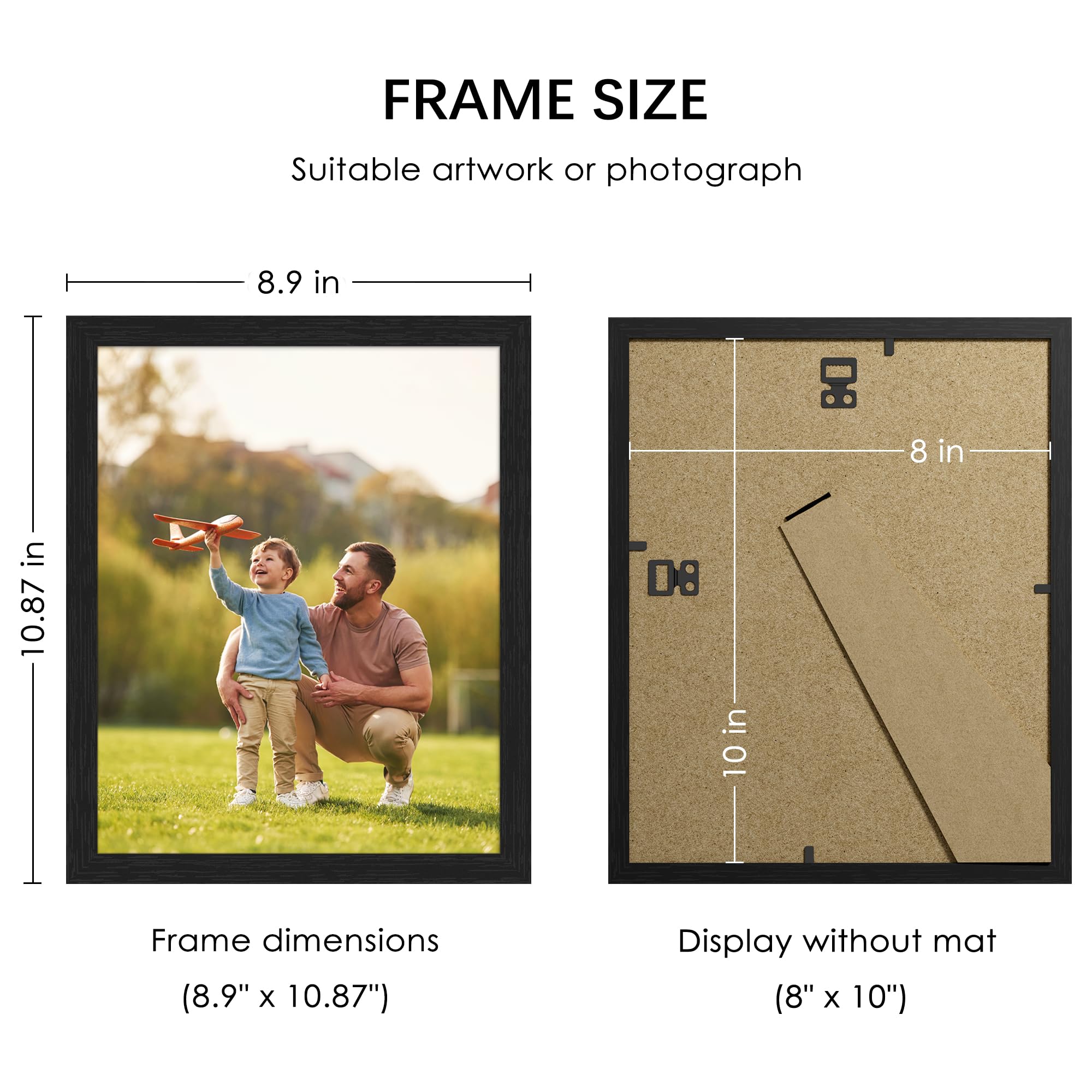 PEALSN frame with shatterproof plexiglass offers clear viewing and safety.