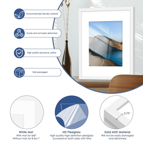 PEALSN frame with built-in stand for table top display.