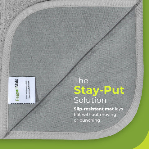 PeapodMats secure placement flat bed demonstrates no movement overnight.