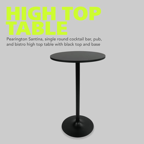 Pearington Santina high-top table with sturdy metal base for reliable usage.
