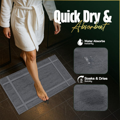 Pearl Linens machine washable bath mat for easy care and maintenance.
