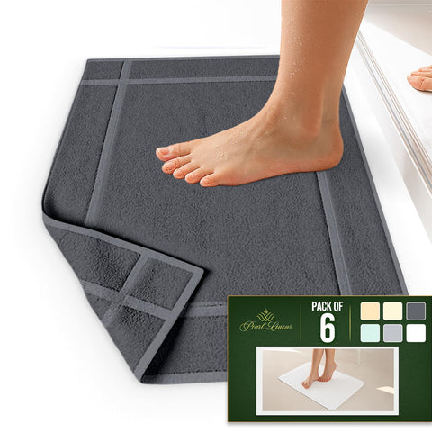Pearl Linens OEKO-TEX certified bath mat safe for sensitive skin.