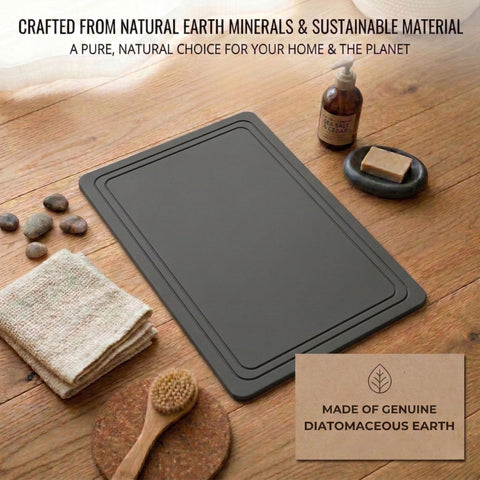 Pebble Nest Stone Bath Mat is easy to clean and maintain.
