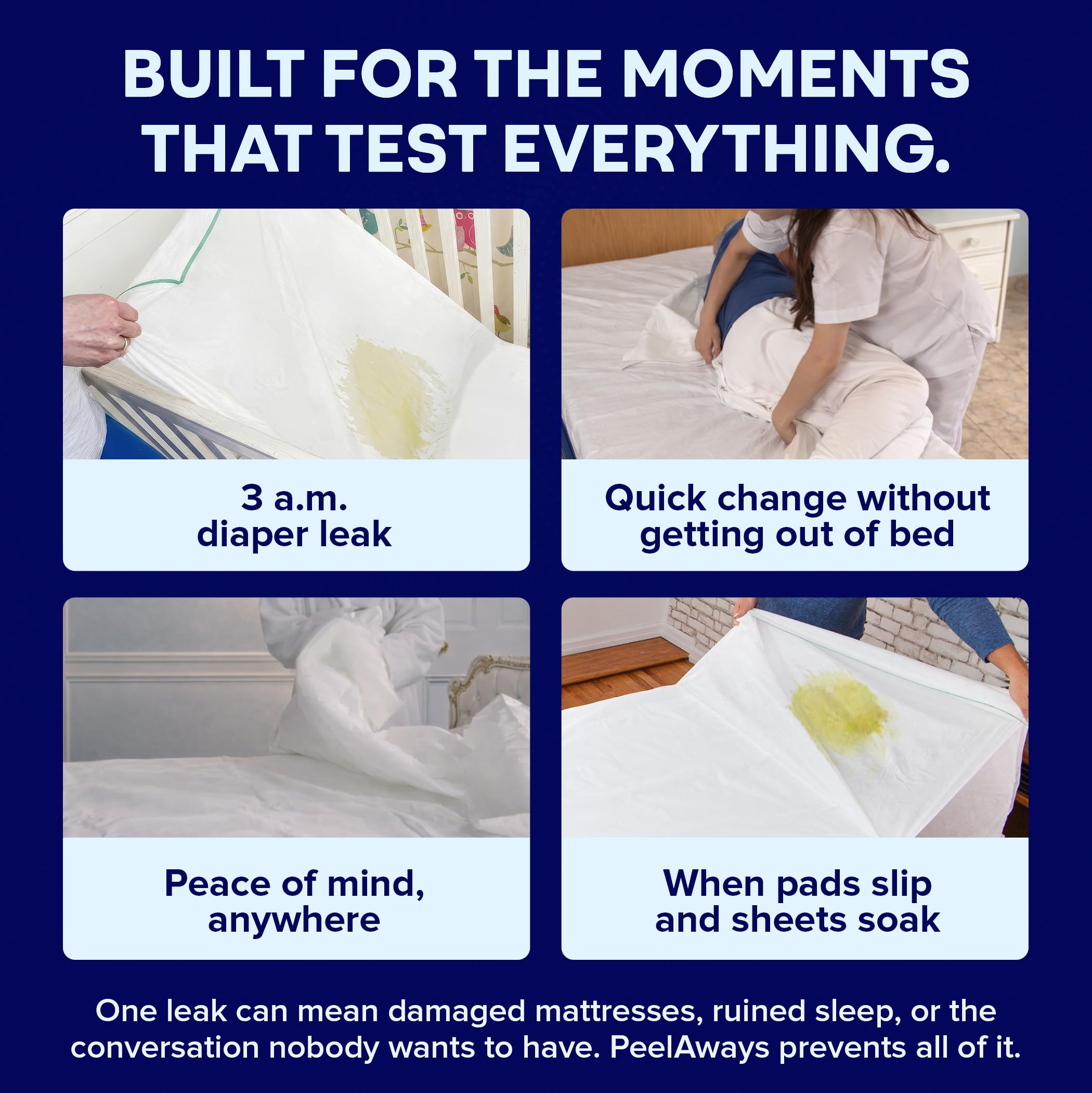 PEELAWAYS disposable sheets enable hygienic disposal after use