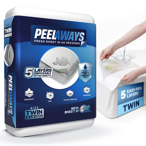 PEELAWAYS five-layer disposable sheet layer for quick hygiene changes