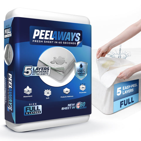 Peelaways top-layer removal sheet demonstrates quick, dignified care.