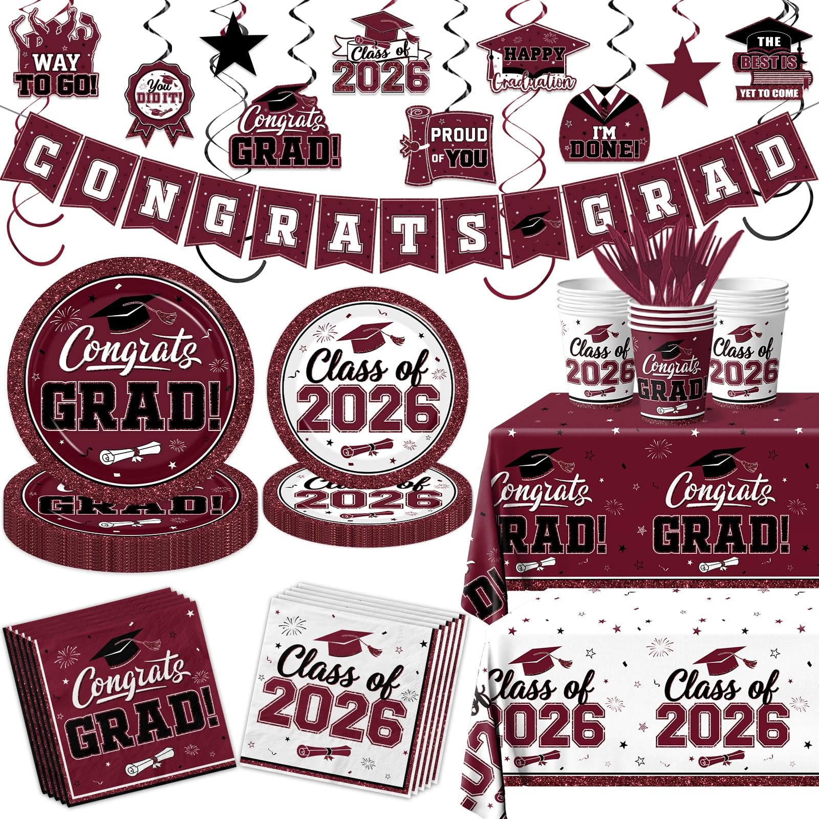 Peghoqu Congrats Grad banner for graduation decor