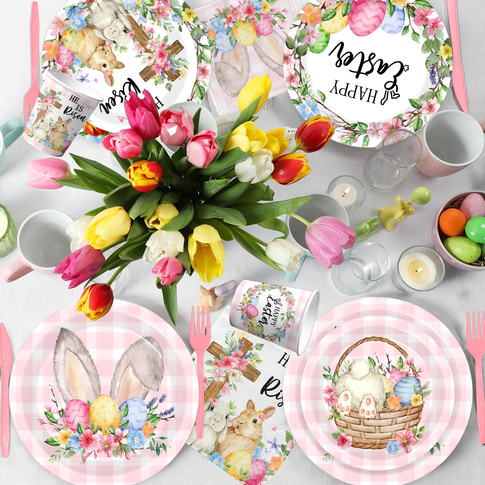 Peghoqu Easter cutlery forks for easy serving and cleanup