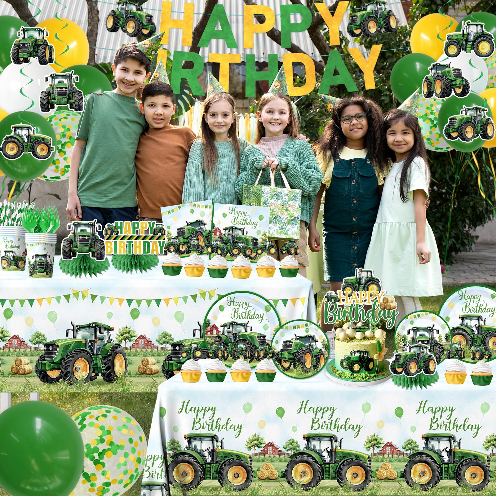 Peghoqu plates with tractor designs for kid-friendly meals