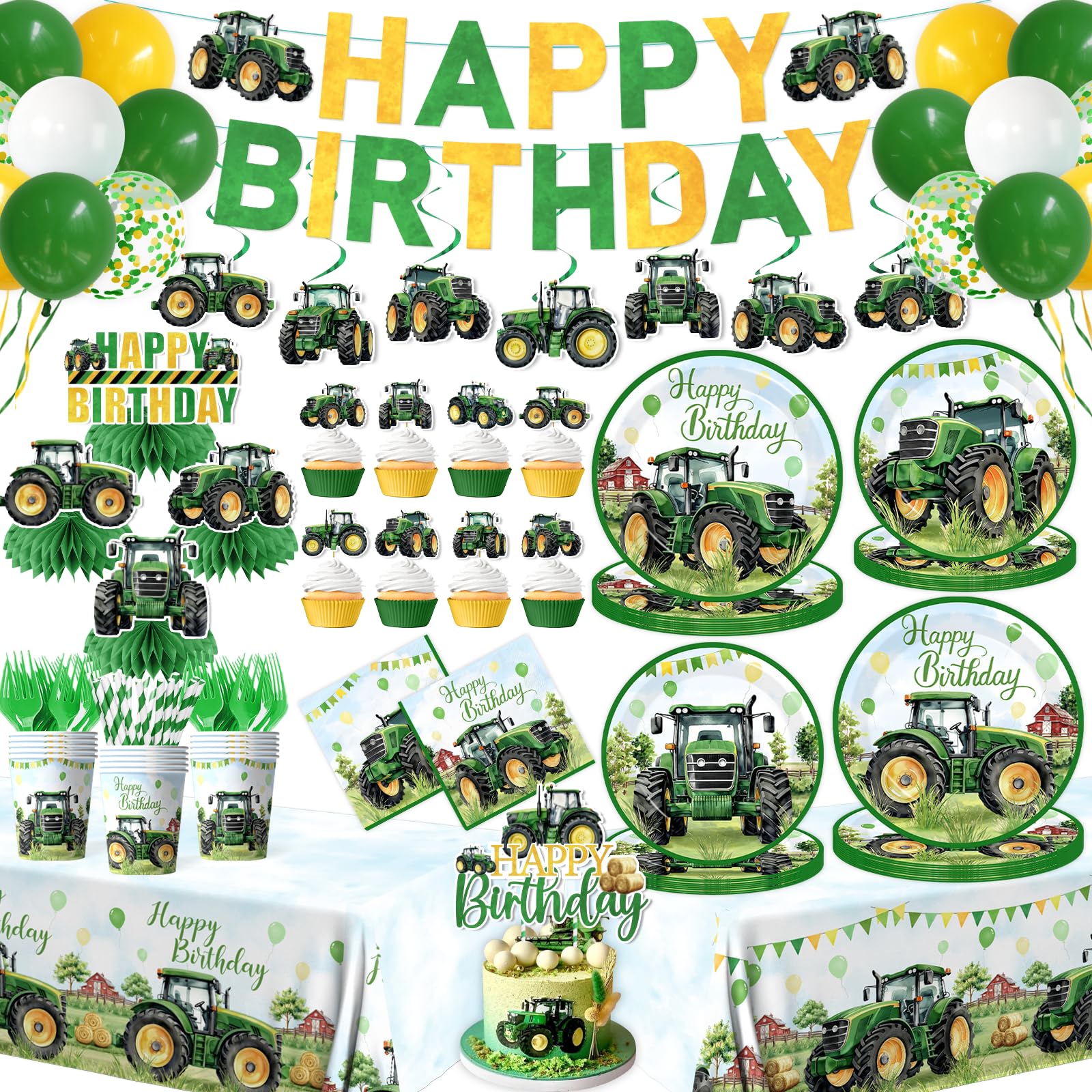 Peghoqu tractor banner for a bright, farm-themed birthday backdrop