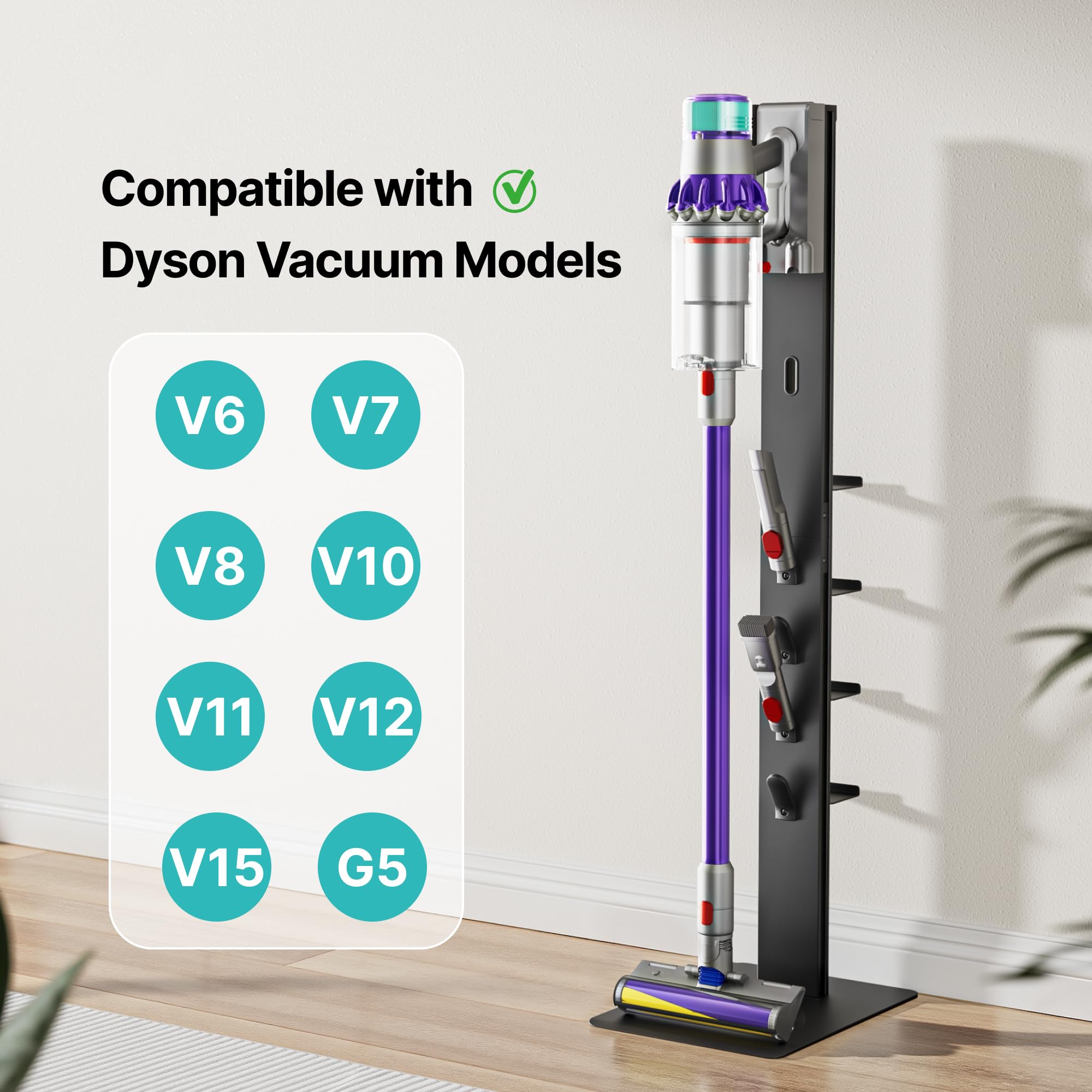 PEGZONE vacuum stand cable management clip keeps charging cords neat and tangle-free.