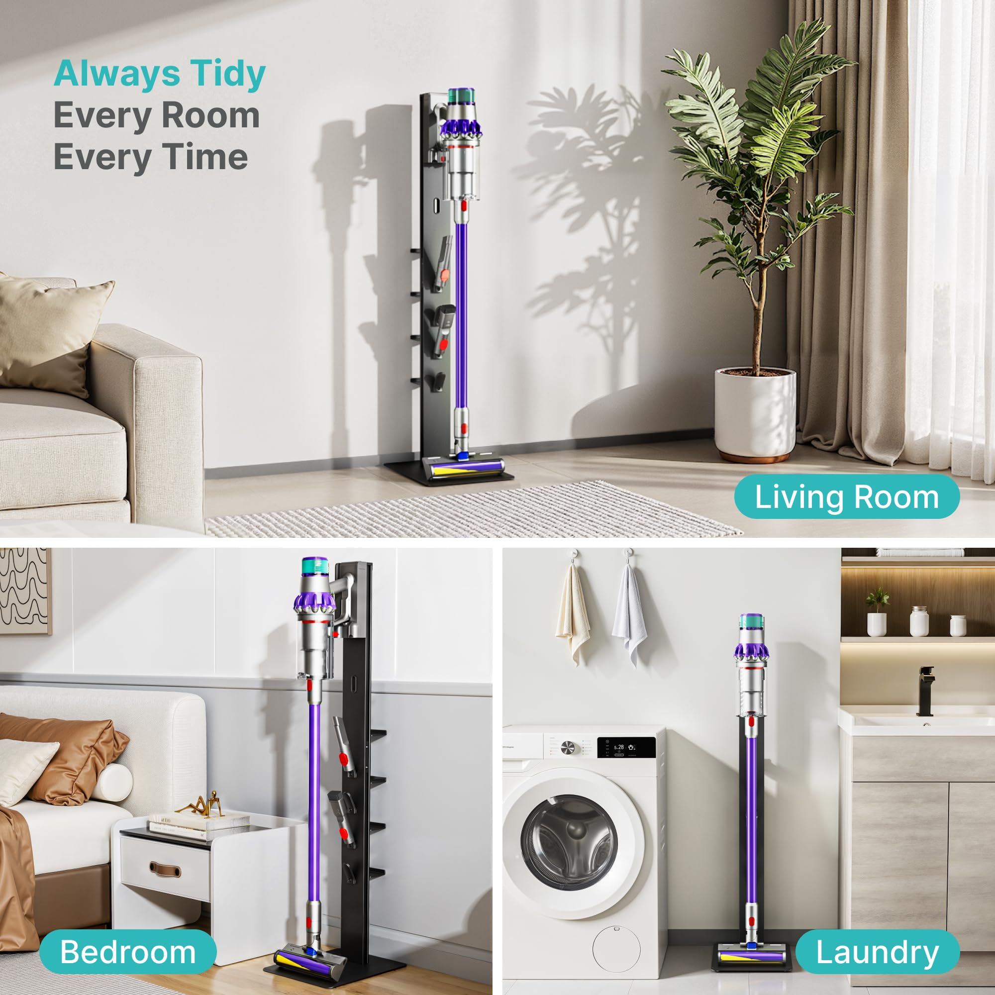 PEGZONE stand in living room blends sleek design with space-saving storage.