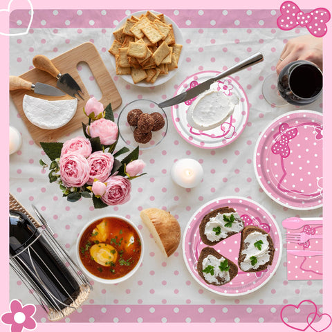 Peiking pink kitten cutlery set convenient utensils for kids.
