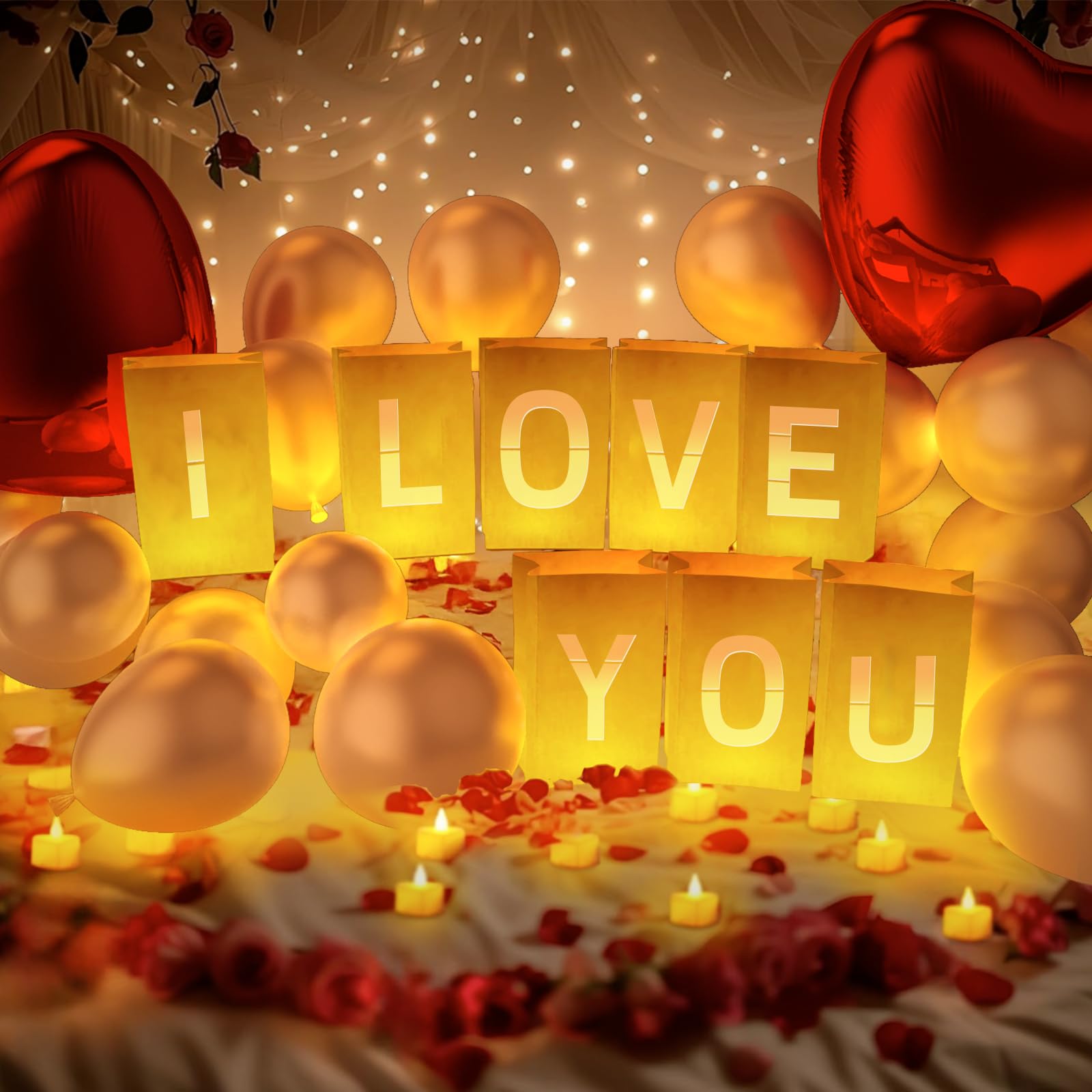 Peledic I Love You light up letters glow to set a romantic ambiance.