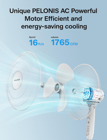 PELONIS 90-degree oscillation evenly cools entire room.