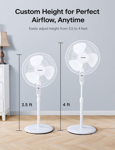 PELONIS pedestal fan base provides stability and safety.