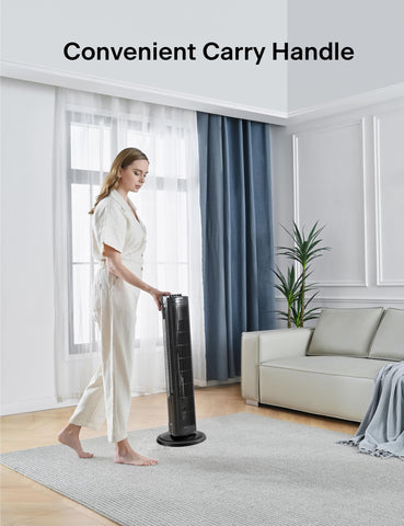 PELONIS 30-inch tower fan durable motor underpins reliable performance.