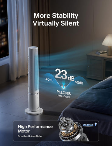 Pelonis 40-inch tower fan washable design enables easy cleaning for fresher air