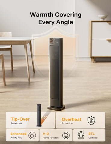 Eco mode on the Pelonis heater balances energy use with comfort.