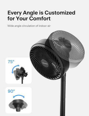 Pelonis fan helps distribute air evenly year-round with other climate devices.