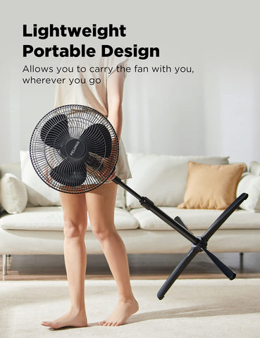Pelonis pedestal fan front and rear grilles for easy cleaning