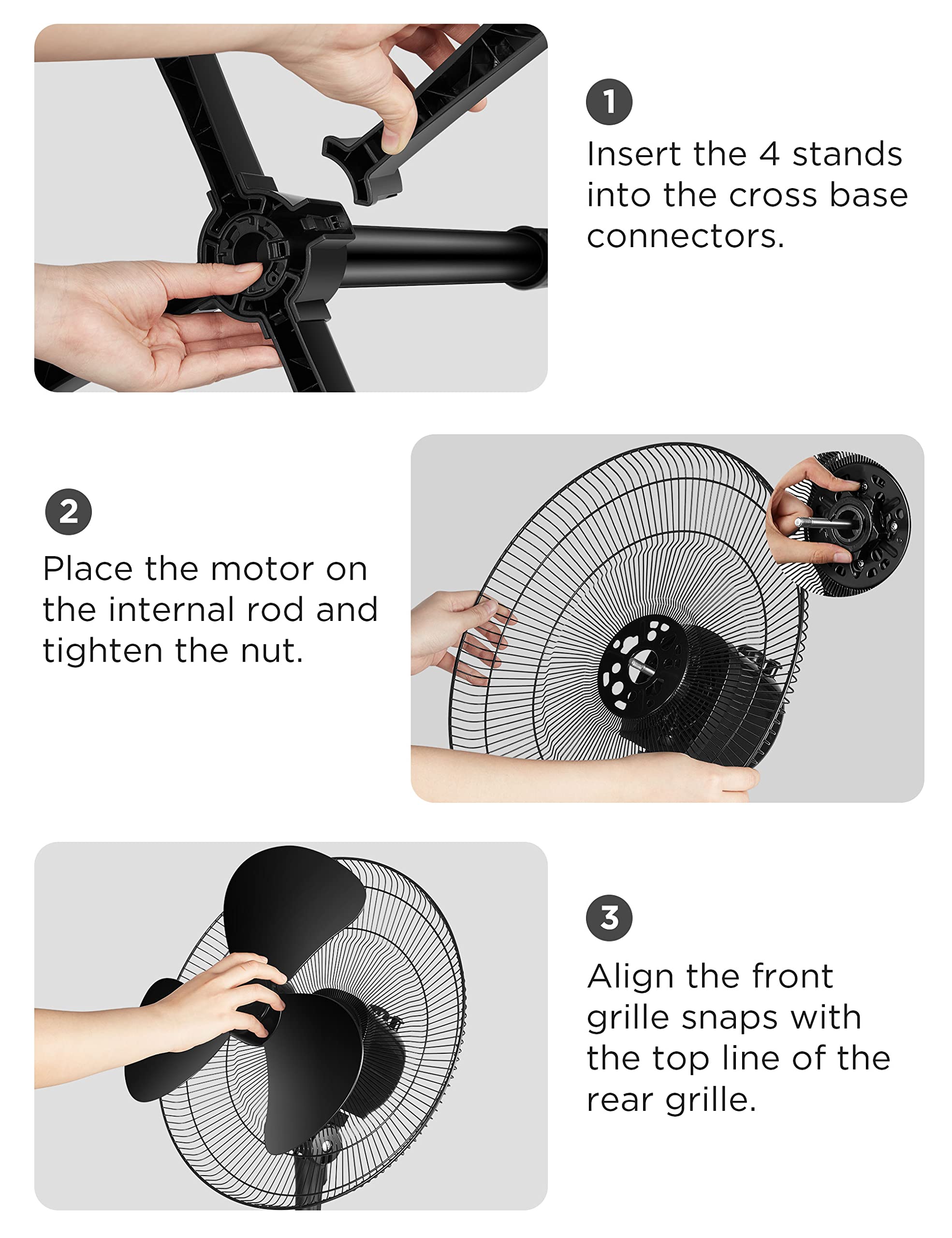 Pelonis pedestal fan in living room setup for comfortable spaces