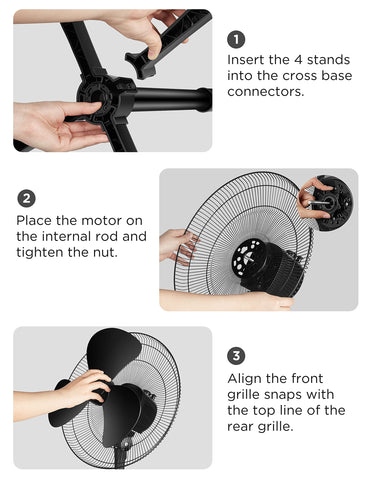 Pelonis pedestal fan in living room setup for comfortable spaces