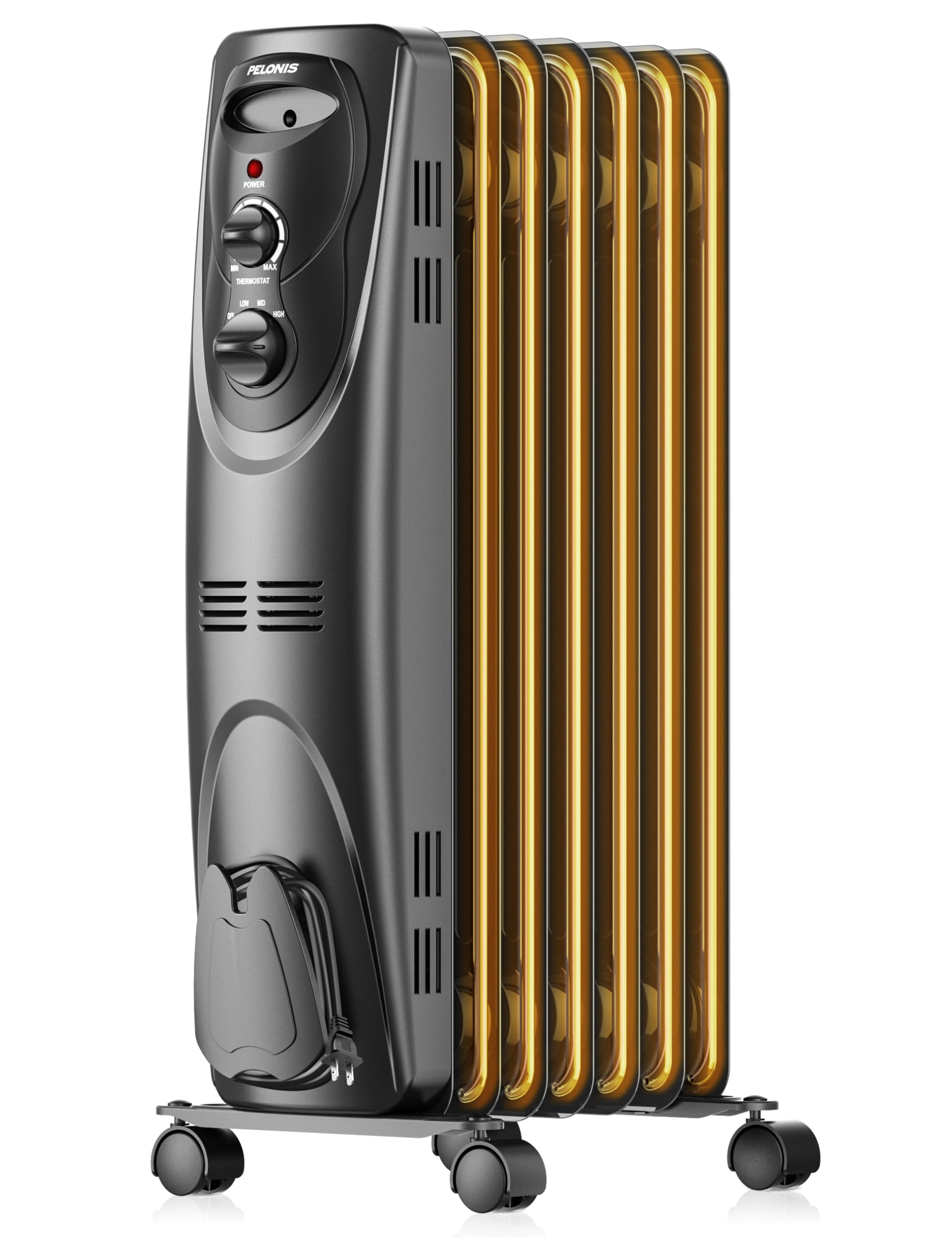 PELONIS PHO15A2AGW front view highlights rapid, even warmth and safe operation