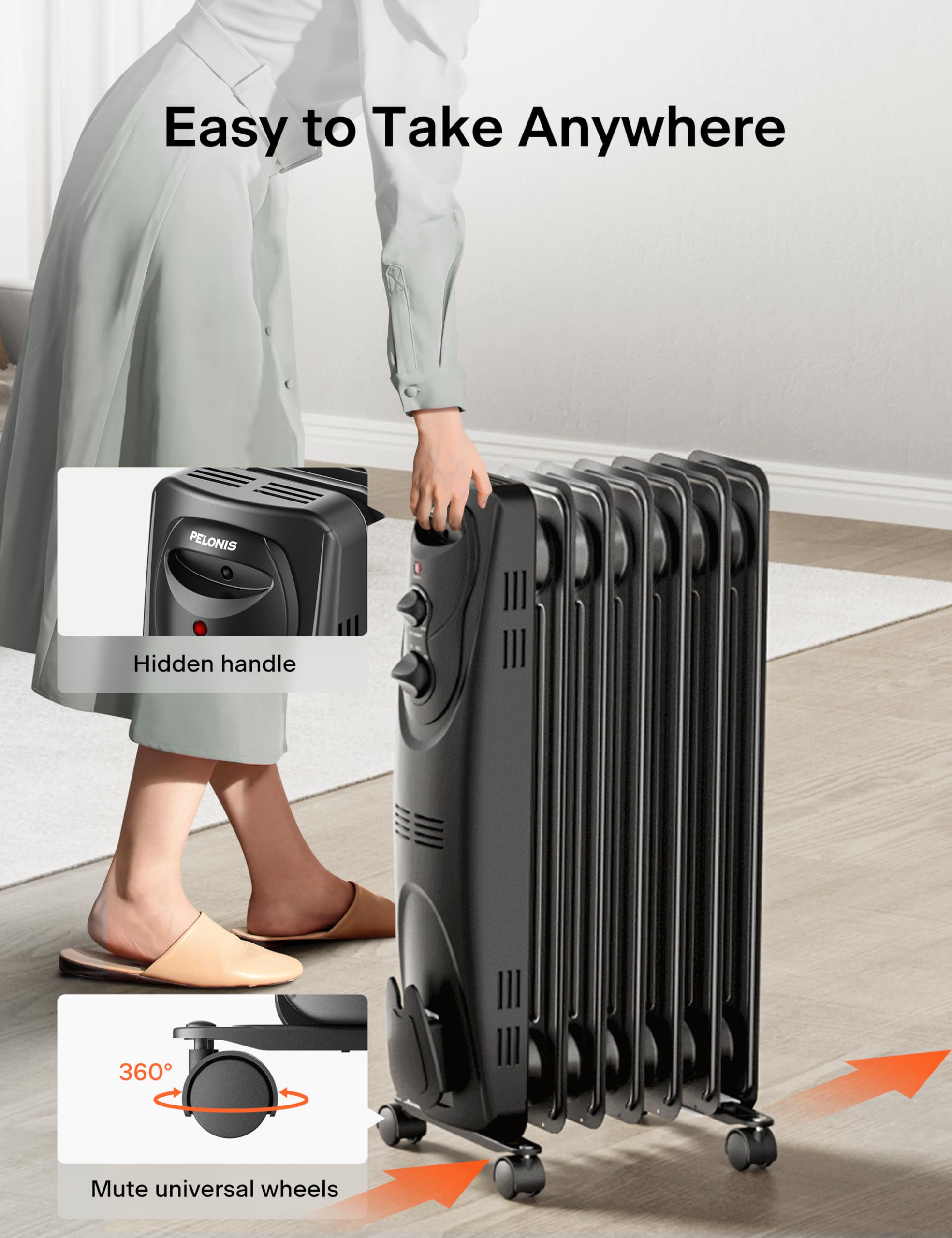 PELONIS PHO15A2AGW safety features include tip-over protection for peace of mind