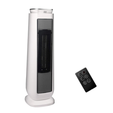 PELONIS tower heater top view highlighting compact design
