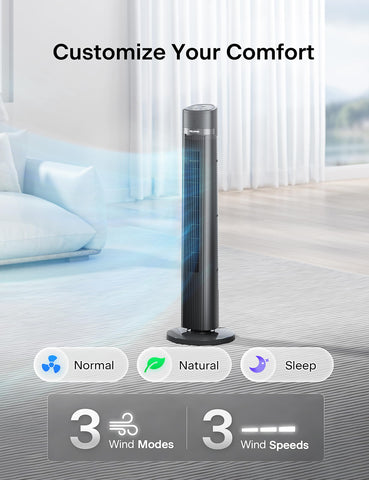 Pelonis remote control in use for convenient room-wide adjustments.