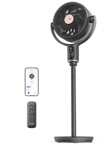 Pelonis Smart AeroFan front view for bedroom cooling and style
