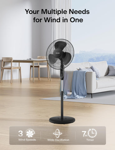 PELONIS wide 90-degree oscillation for even room air