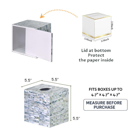 PEMAR cube fit up to 4.7 inches for small tissue boxes