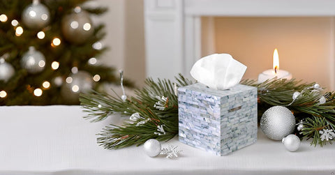 PEMAR tissue box cover side view showing bottom-load access and sturdy construction