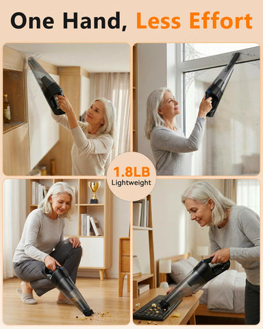 Pemacom 26000Pa suction power demonstrated against embedded floor debris.