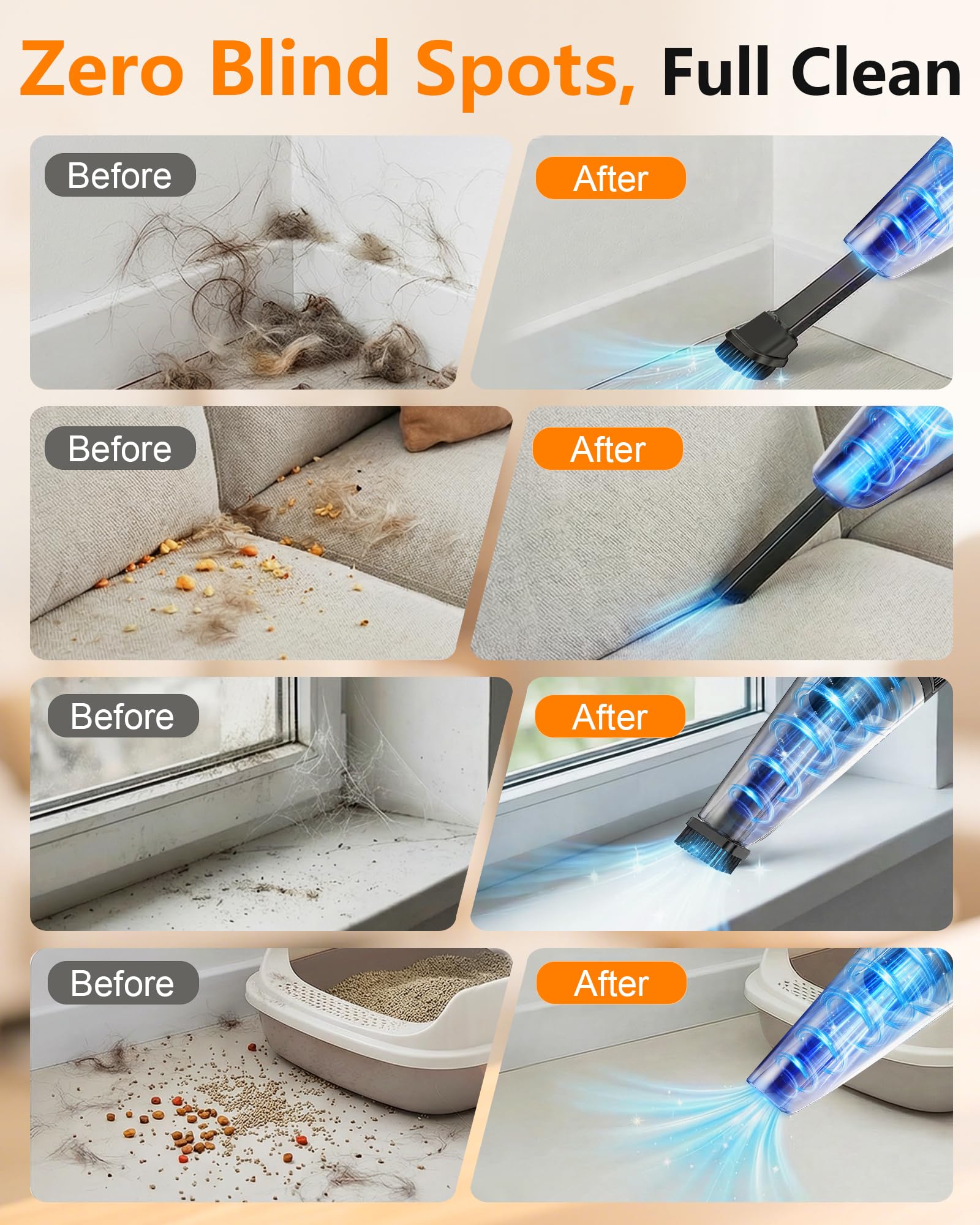 Pemacom brushless motor technology ensuring smooth airflow for consistent cleaning.