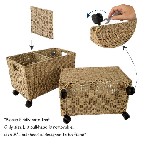 Pemar durable steel-frame basket combines rustic look with practical use.