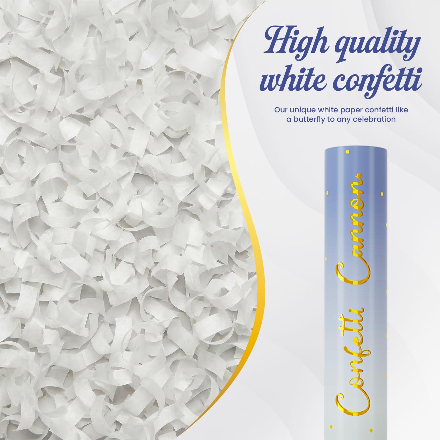 PEMUISE white confetti creates a dazzling moment for photos.
