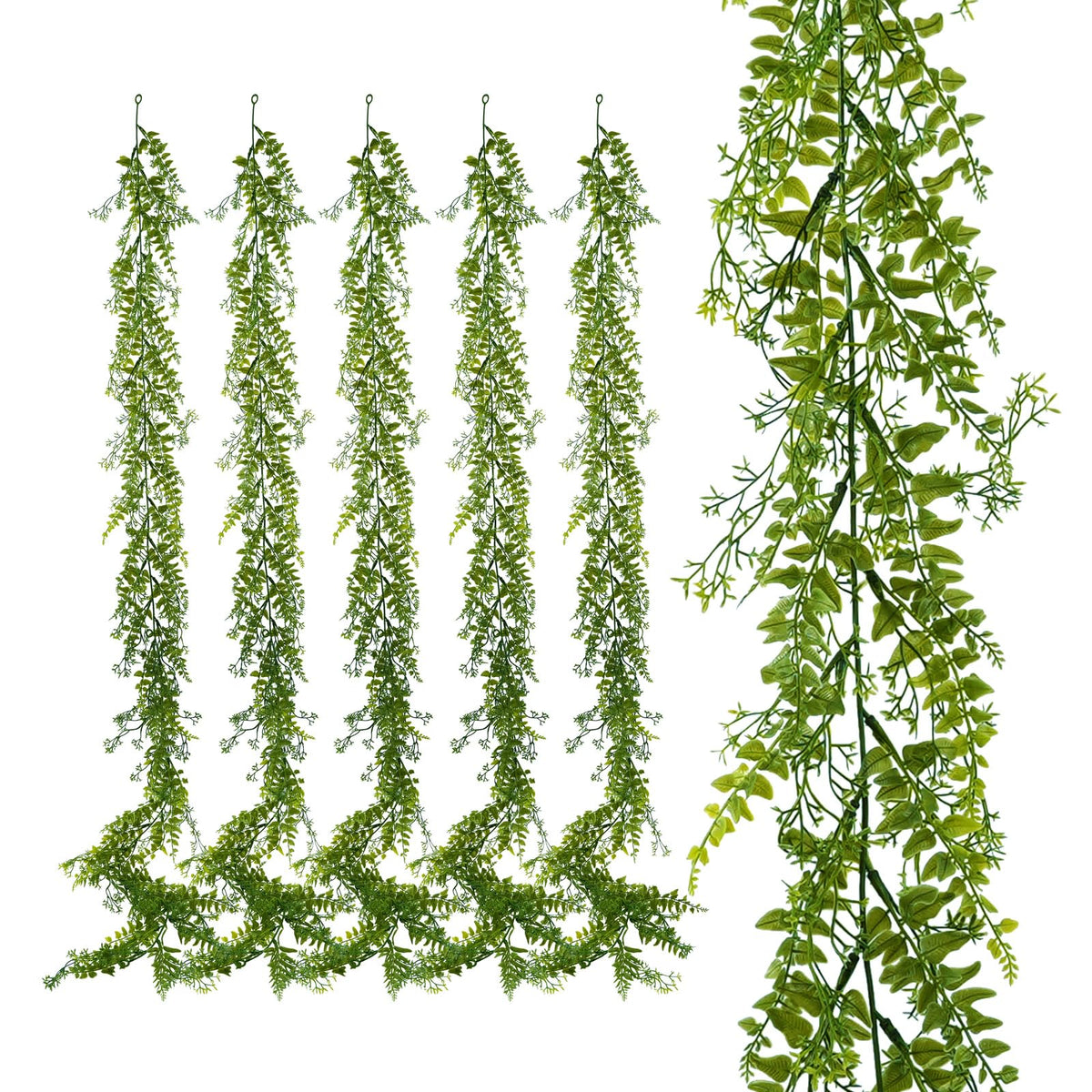 PENGYEE 6-pack artificial greenery garland with six feet of versatile decor.